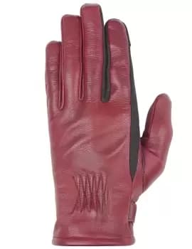Helstons Candy Summer Leather Burgundy Grey Gloves T7