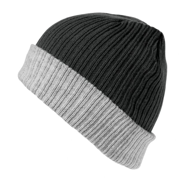 Result Result Men Double Layered Beanie in Black One Size Male 5063470031115