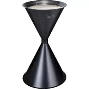 VAR Conical pedestal ashtray, sheet steel, powder coated, granite