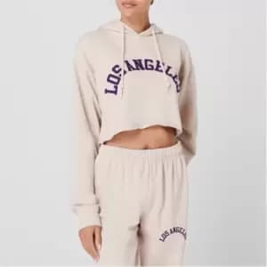 Fabric Crop Hoodie - Beige