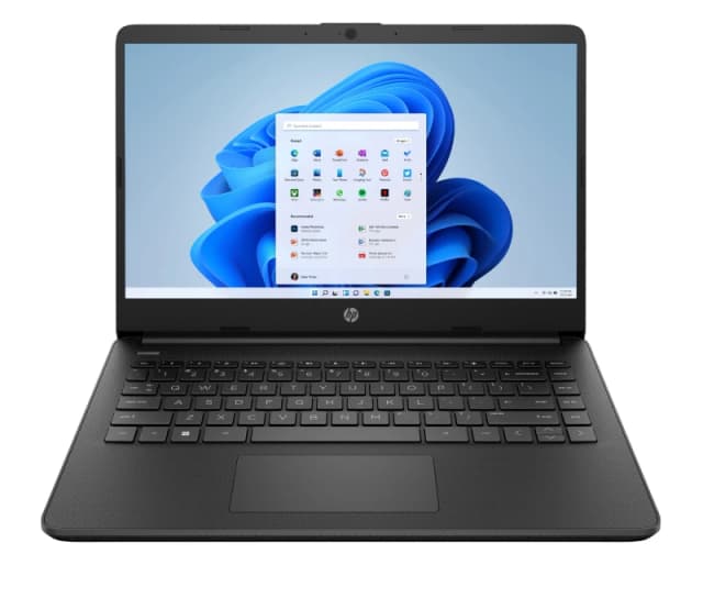 HP 14s-dq0007na Intel Celeron N4120 Laptop 35.6cm (14") HD 4GB DDR4-SDRAM 64GB eMMC WiFi 5 (802.11ac) Windows 11 Home in S mode Black B67DKEA