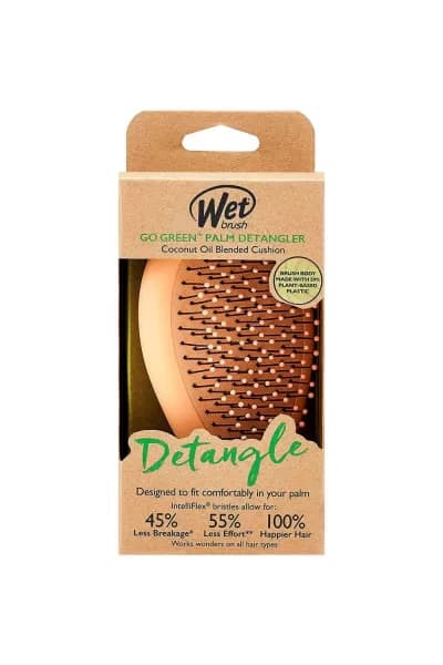 Go Green Palm Detangler Hairbrush, Coconut