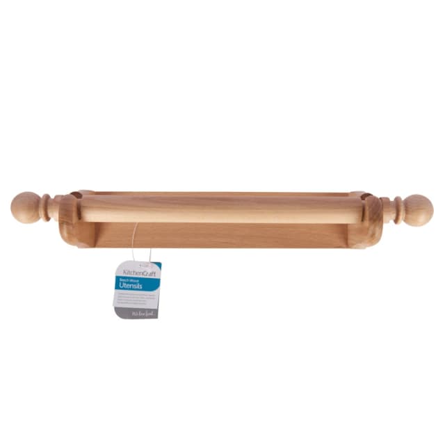 Kitchencraft Beech Wood Wall Paper Towel Holder Beige