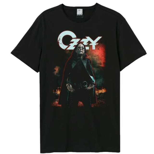 Amplified Amplified Men Halloween Cape Ozzy Osbourne T-Shirt in Black Size: X-Small Black XS Male 5063852066599