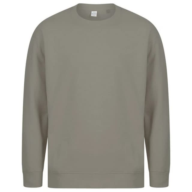 SF Mens Plain Grey Sweatshirt in Khaki Size: XS Khaki Male XS