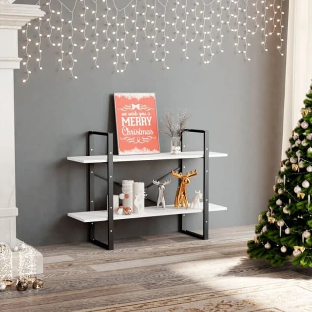 Vidaxl 2-tier Book Cabinet White 100X30X70 Cm Engineered Wood, White 806467