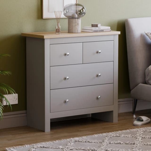 Lassic Vida Designs Arlington 2+2 Drawer Chest Grey unisex One Size