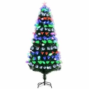 Prelit Artificial Christmas Tree with Fibre Optics 180cm, Green