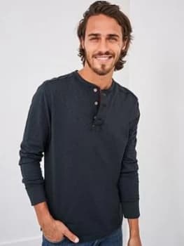 White Stuff Brook Fairtrade Henley Top - Dark Navy