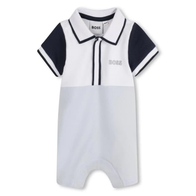 Boss Polo Shirt All In One Babies - Blue Blue Baby (0 - 3 Mths)