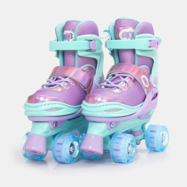 Star Sparkle Glide Roller Skates with LED Wheels Junior Blue/Purple female C6-C9