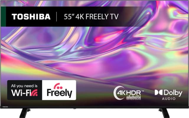 Toshiba 55UV1563DB 55 Smart 4K HDR LED TV Dolby Vision & Freely Streaming 55UV1563DB Black