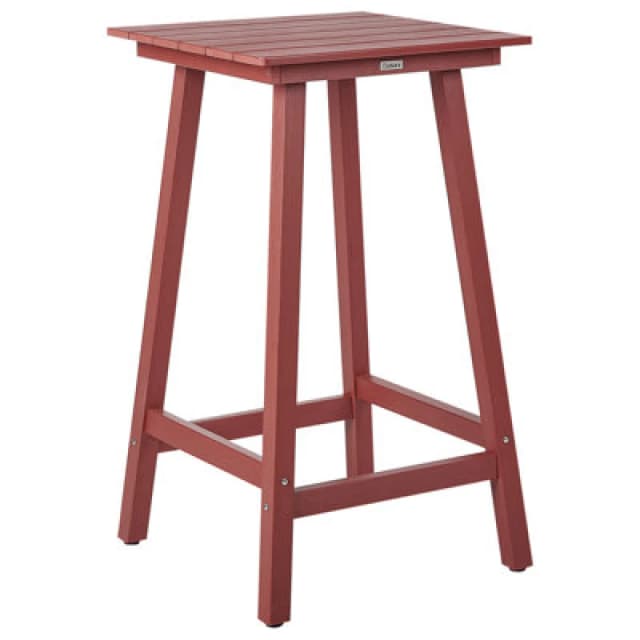 Beliani Garden Bar Table Adirondack 60 Cm 59cm Synthetic Material Red
