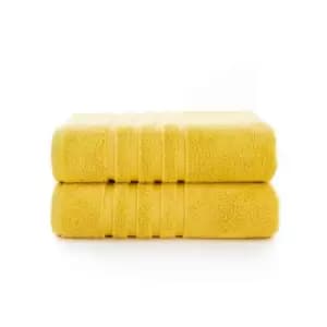 The Lyndon Company Chelsea 2 Pack Bath Sheet - Ochre