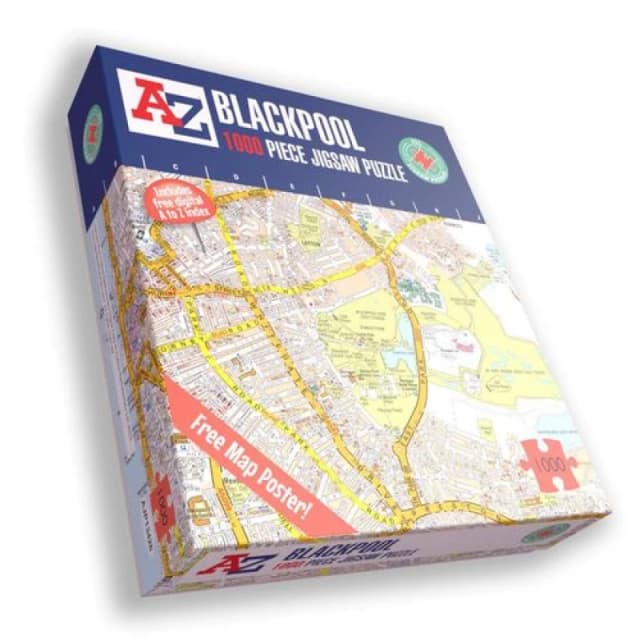 A to Z A to Z Map of Blackpool 1000 Piece Jigsaw Puzzle
