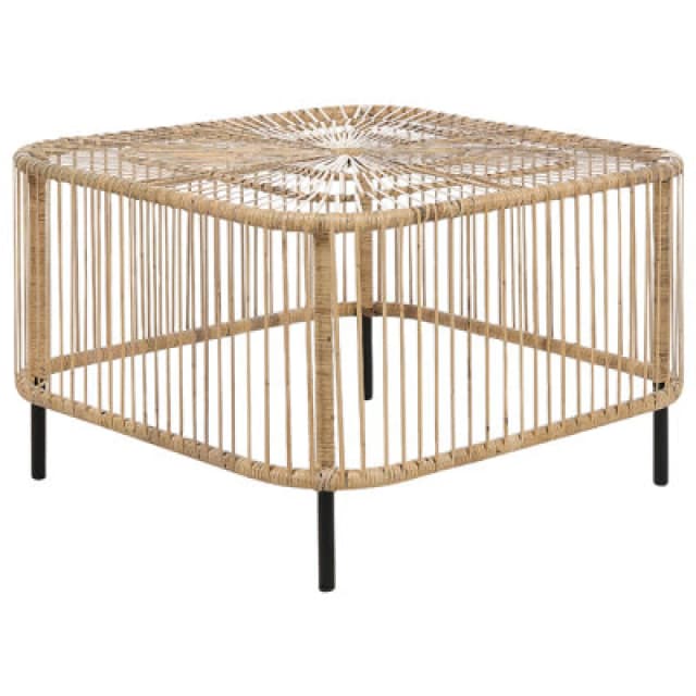 Beliani Garden Coffee Table Cesenatico Rattan Natural