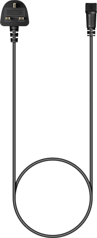 EAGLE-CON Easy-Connect Festoon Mains Connecting Lead With 2m Rubber Cable.- Black ELV-720245