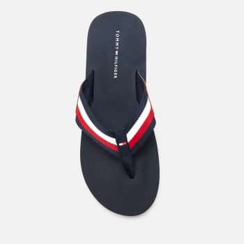 Tommy Hilfiger Mens Corporate Hilfiger Beach Flip Flops - Desert Sky - UK 9