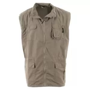 Duke Mens Enzo Kingsize Multi Pocket Hunting Waistcoat (3XL) (Walnut)