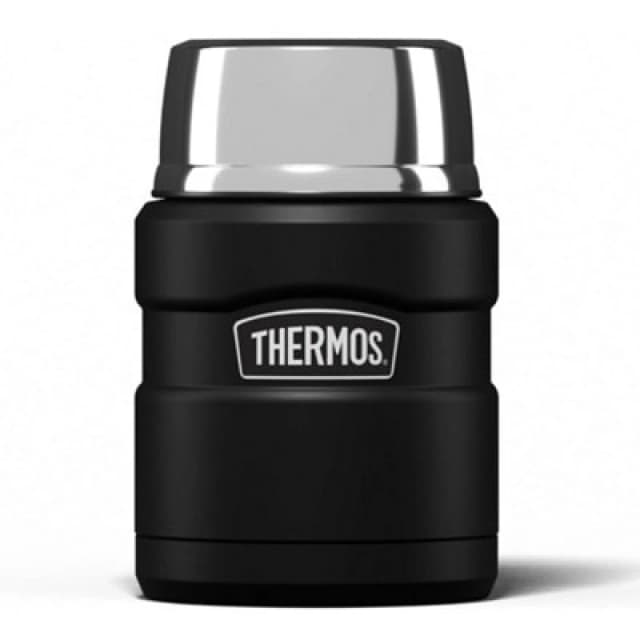 Thermos Stainless Steel King Food Flask, 470ml Matt Black
