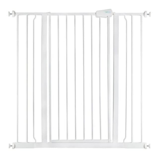 Safetots Extra Tall Metal Safety Gate Pressure Fit, 100.8Cm - 108.4Cm, White, 104Cm In Height, Extra Tall Baby Gate