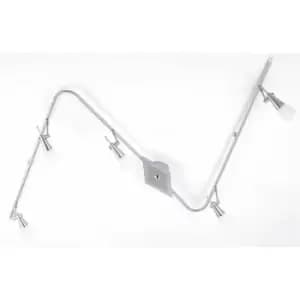 Diyas - Diama Flexi G9 5 Nickel/polished chrome/opal glass bulbs