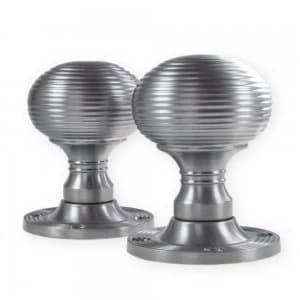 LocksOnline Reeded Mortice Door Knob Set