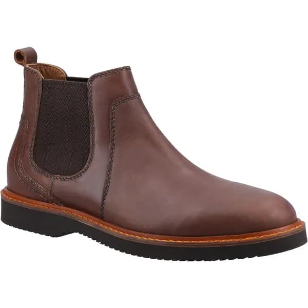 Hush Puppies Mens Warren Leather Pull On Chelsea Ankle Boots - UK 7