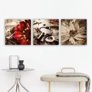 DRPRC30 Multicolor Decorative Canvas Painting (3 Pieces)