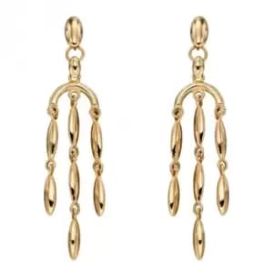 Cascading Yellow Gold Drop Earrings GE2376
