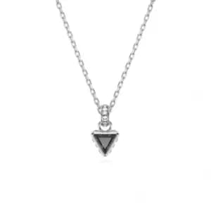 Stilla Rhodium Plated Grey Triangle Cut Pendant 5648752
