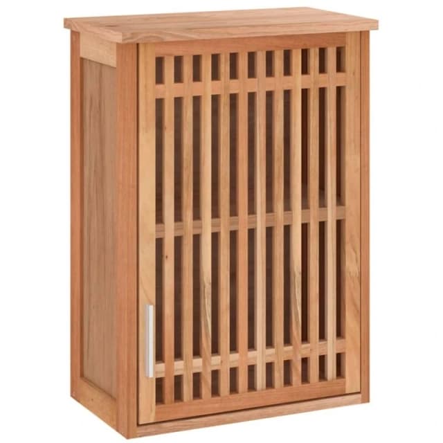 VIDAXL Vidaxl - Wall-mounted Bathroom Cabinet 42x23x60cm Solid Wood Walnut 8720287220381