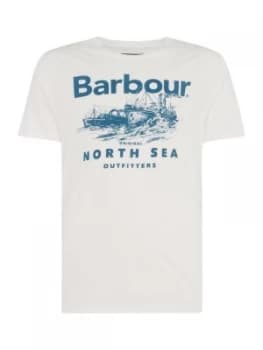 Mens Barbour Rudd Tee White