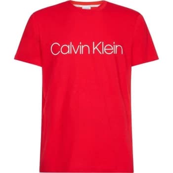 Calvin Klein Front Logo T Shirt - Racing Red