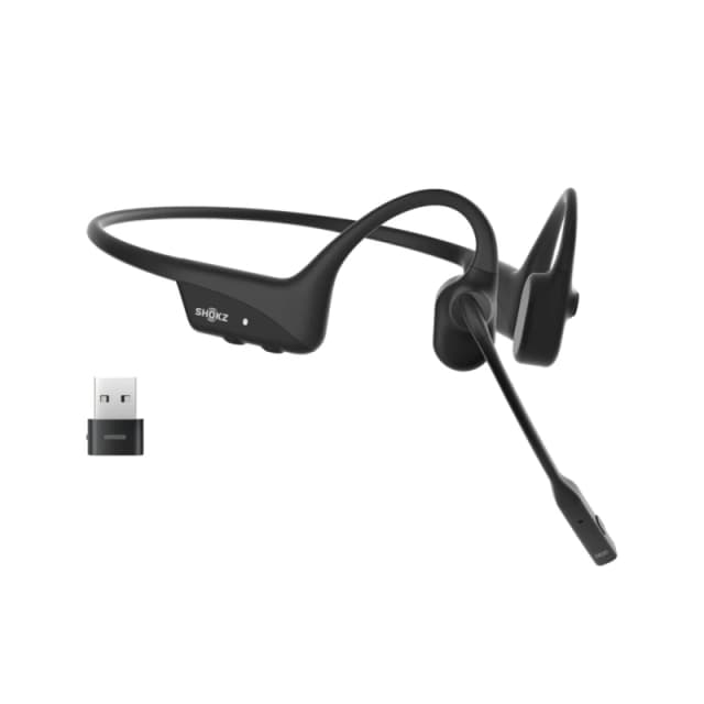 Shokz SHOKZ OpenComm2 UC 2025 Upgrade Headset Wireless Ear-hook Office/Call center Bluetooth Black C120-AA-BK-EU-000