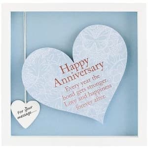 Said with Sentiment Square Heart Frames Happy Anniversary