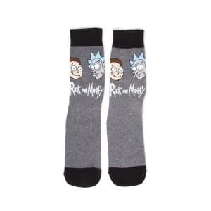 Rick And Morty - Faces Mens 39/42 Socks - Grey/Black