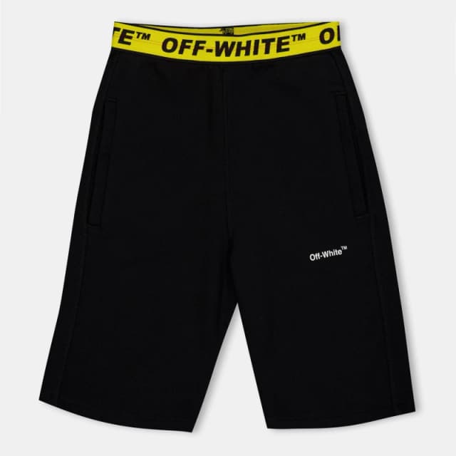 Off White Kids Fleece Shorts Black male 8Y