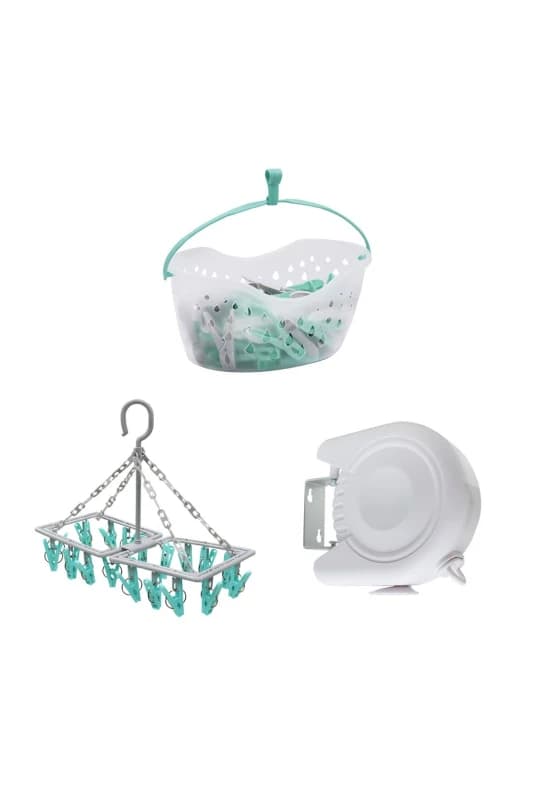 JVL Outdoor Laundry Bundle Including Pegs in White Size: 1 Pack White Unisex 1 Pack