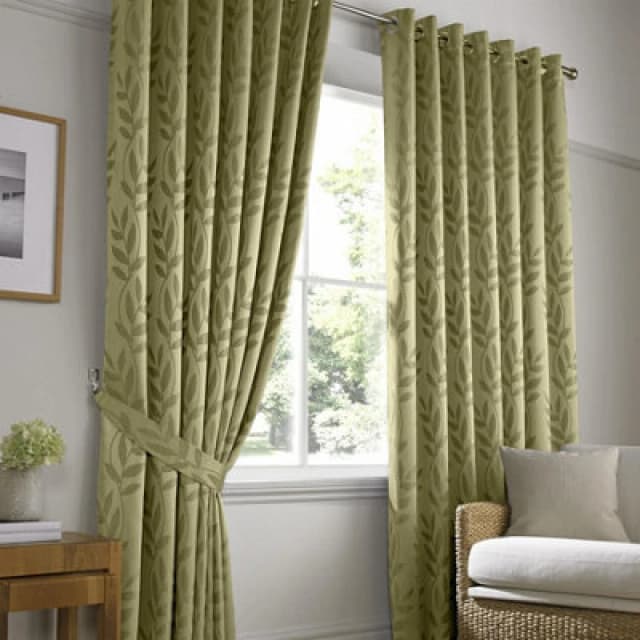 Tivoli Ready Made Eyelet Curtains Sage