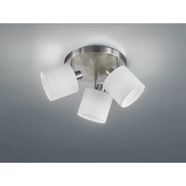 Tommy Modern 3 Light Ceiling Spotlight Clusters Nickel Matt