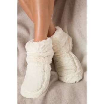 Warmies Cosy Heatable Cream Boots