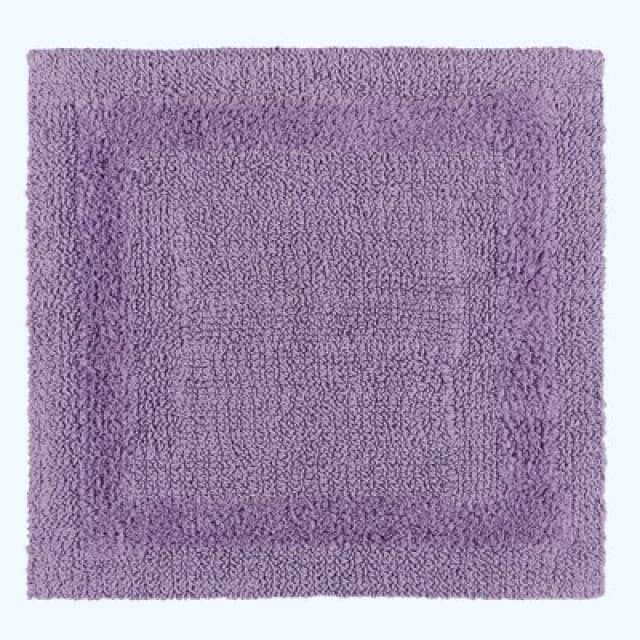 Homescapes Luxury Reversible Cotton Shower Mat - Lilac