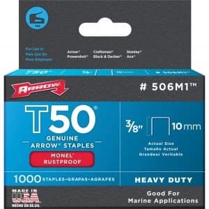 Arrow T50M Monel Staples 10mm Pack of 1000
