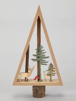 Sass & Belle Woodland Tree Standing Christmas Decoration