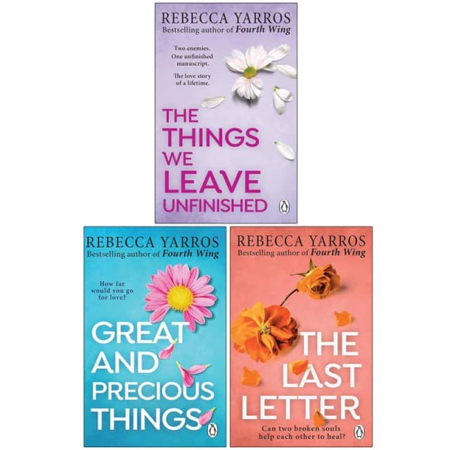 Rebecca Yarros 3 Books Collection Set (The Things We Leave Unfinished, Great and Precious Things & The Last Letter) Rebecca Yarros Books