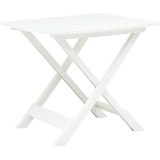 VIDAXL Folding Garden Table White 79x72x70cm Plastic Vidaxl 8719883859736