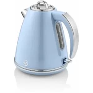 Swan 1.5 Litre Retro Blue Jug Kettle 3KW - Blue