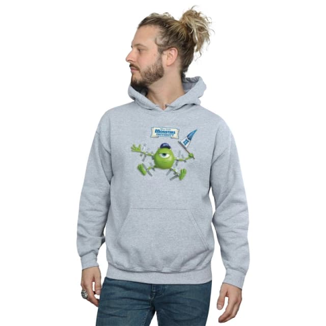 Disney Men Monsters University Taped Mike Hoodie in Grey Size: Small Grey S Male 5057972614990