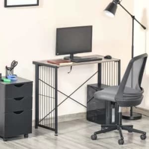 Frances Folding Computer Desk, Brown